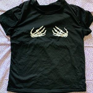 Skeleton hand shirt